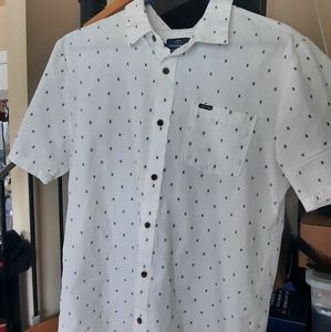 VOLCOM JANKO SKATER DRESS SHIRT WHITE SKATEBOARD FORMAL CASUAL.